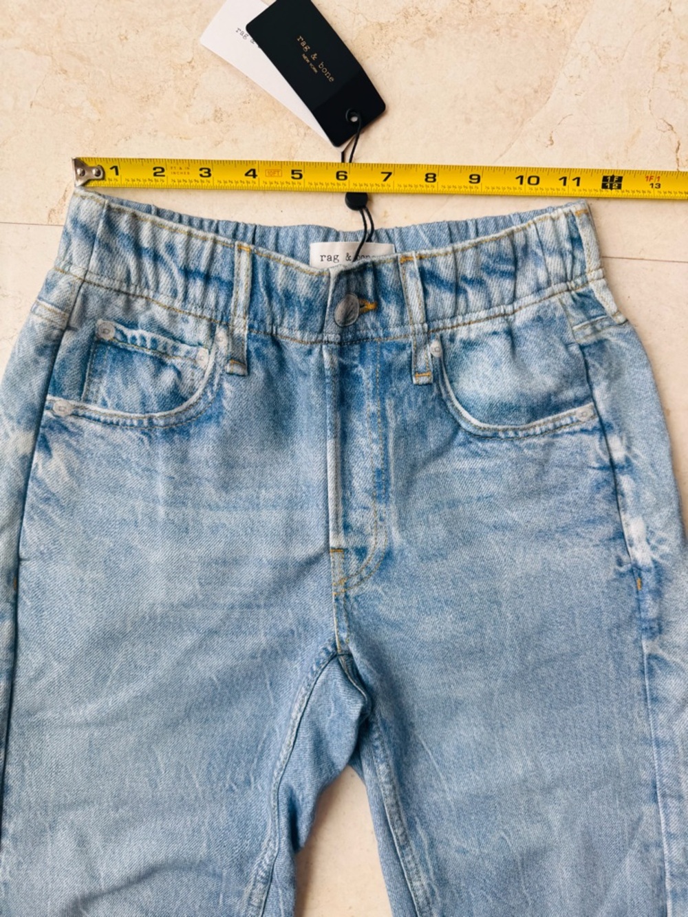 Rag & Bone Kacy Miramar Light Blue Jogger Jeans Elastic Hem size XXS - Picture 9 of 16